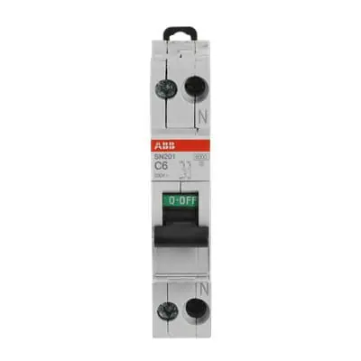 Prix Réduit Disjoncteur SN201 1P+N C6 6kA - ABB2CSS255101R0064