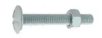 Haute Qualité Boulon poelier à tête ronde large fendue en croix acier zingué blanc classe 4.8 NFE 25128/DIN 555 10X70 boîte de 50 - ULTIMA - 80310070