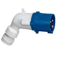 Remise Fiche mobile coudée P17 IP44 32A - 200V à 250V - 2P+T - LEG056473