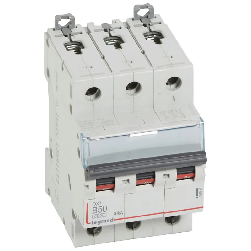 Prix Choc DX³ Disjoncteur 3P courbe B 50A 6kA/10kA - LEG407537