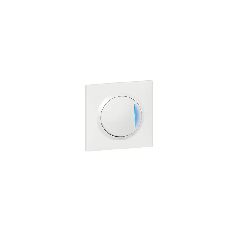 Solde Legrand - Dooxie - Interrupteur/va-et-vient témoin + Plaque - Blanc - Ref. 600009 + 600801