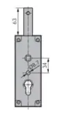 Marque Serrure de garage verouillage haut sans ressort épaisseur 18mm - WSS - 16520000010