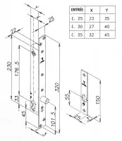 Réduction Pêne piston rond PRIMABASE - OPERA - 25800-25