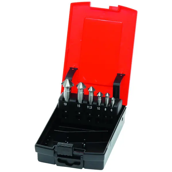 Achetez Aujourd'hui Jeu de fraises à chanfreiner 150175 en coffret 90°, non revêtu, Nombre de fraises 6