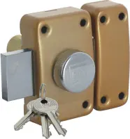 Verrou à bouton CITY 25 cylindre de 45mm - ISEO - 10020451 Remise