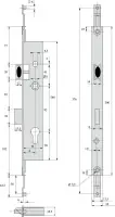 Commander Vite Serrure 3 points pêne dormant demi-tour 45mm pour tringle plate - STREMLER - 2270.45.TI24