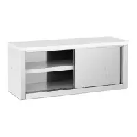 Armoire murale en inox acier inoxydable armoire murale avec portes coulissantes armoire murale de cuisine armoire suspendue en inox 1 200 x 400 x 500 mm capacité de charge de 65 kg 14_0005006 Commander Vite