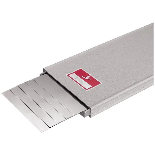 Jeu de feuilles calibrées, 5 pc. 100×500 mm, inoxydable, Epaisseur 0,02mm Certifié