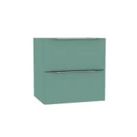 Meuble sous vasque 2 tiroirs bleu fjord 60 x 46 cm Populaire