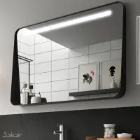 Meilleur Prix Miroir Apolo Led noir mat 80 x 70 cm SALGAR
