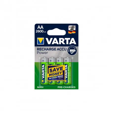 4 Piles LR06 VARTA AA Accu Power Rechargeables 2600mAh Populaire