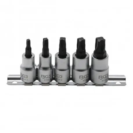 Jeu de douilles à embouts BGS TECHNIC pour MTS Mortorq - 10mm (3/8") - MTS0/MTS04 - 5 pcs - 9756 Marque