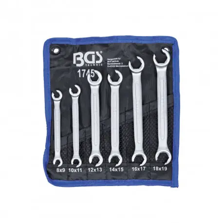 Jeu de clés à tuyauter BGS TECHNIC - 8x9 / 18x19 mm - 6 pcs - 1745 Prix Cassé