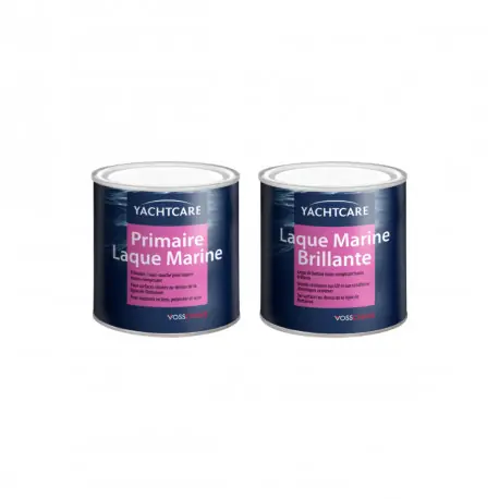 Certifié Pack YACHTCARE Laque - blanc perle RAL 1013 - Primaire - blanc - 2 x 750 ml