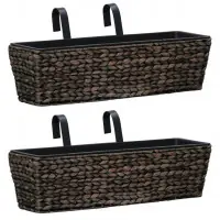 Paiement Sécurisé Lot de 2 jardinières jacinthe d‘eau 60 cm marron 02_0000882