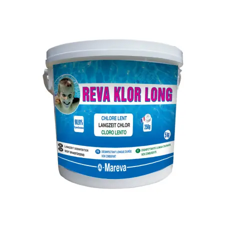 Livraison Express Désinfectant pour piscine Reva-Klor long 2 MAREVA - 5 kg en galets de 250 g - 100189U