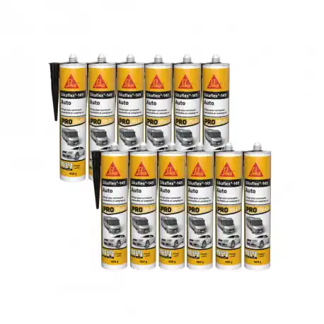 Lot de 12 mastics colle Auto SIKA Sikaflex 149 - Noir - 400g Promotion