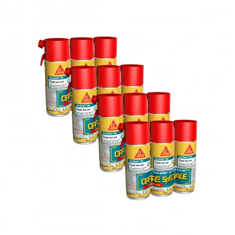 Acheter En Ligne Lot de 12 mousses expansives tout en un manuelle SIKA - SikaBoom 128 - 400ml