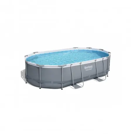 Piscine tubulaire ovale BESTWAY - 488 x 305 x 107 cm - 10 949 L - Power Steel - 56448 Commander Maintenant