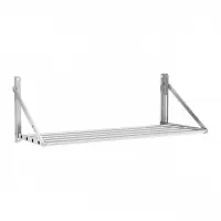 Prix Cassé Étagère murale pliable professionnel à barreaux 100 x 45 cm 40 kg acier inoxydable 14_0001565
