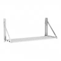 Étagère murale professionnel pliable à barreaux 80 x 30 cm 40 kg acier inoxydable 14_0001570 Promotion Saisonnière